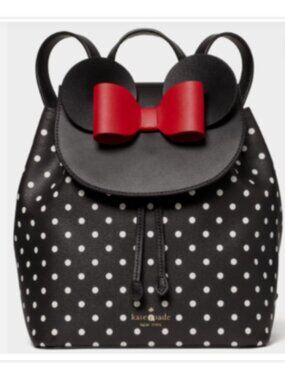 Kate Spade x Disney Minnie Mouse Leather and Nylon Backpack NWT
